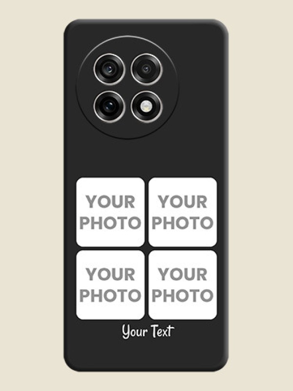 Custom Floral Art with 6 Image Holder on Photo On Space Black Custom Soft Matte Mobile Back Cover - OnePlus 13R 5G - alternate view