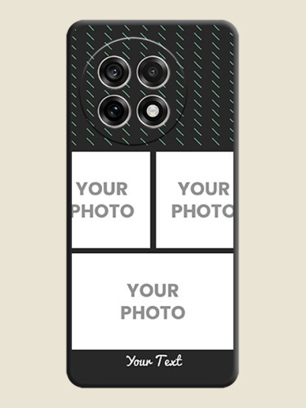 Custom Cross Dotted Pattern with 2 Image Holder On Space Black Custom Soft Matte Mobile Back Cover - OnePlus 13R 5G - alternate view