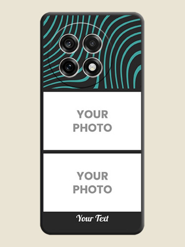 Custom Wave Pattern with 2 Image Holder On Space Black Custom Soft Matte Mobile Back Cover - OnePlus 13R 5G - alternate view
