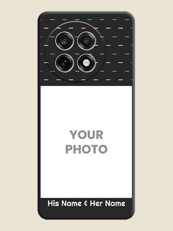 Custom Line Pattern Design with Text On Space Black Custom Soft Matte Mobile Back Cover - OnePlus 13R 5G - alternate view