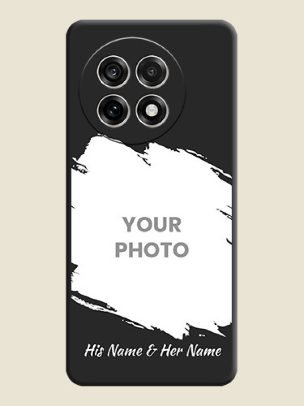 Custom Grunge Brush Strokes on Photo On Space Black Custom Soft Matte Mobile Back Cover - OnePlus 13R 5G - alternate view
