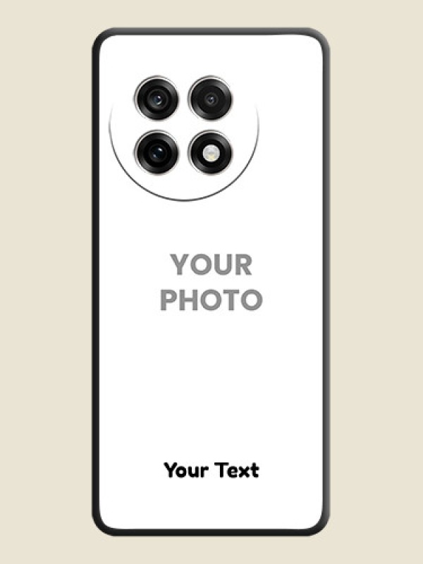 Custom Full Single Pic Upload With Text On Space Black Custom Soft Matte Mobile Back Cover - OnePlus 13R 5G - alternate view