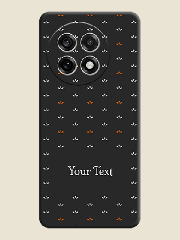 Custom Simple Pattern With Custom Text On Space Black Custom Soft Matte Mobile Back Cover - OnePlus 13R 5G - alternate view