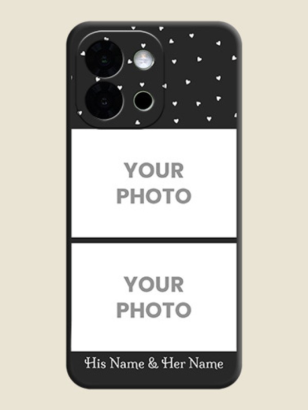 Custom Miniature Love Symbols with Name On Space Black Custom Soft Matte Mobile Back Cover - OnePlus 13s 5G - alternate view