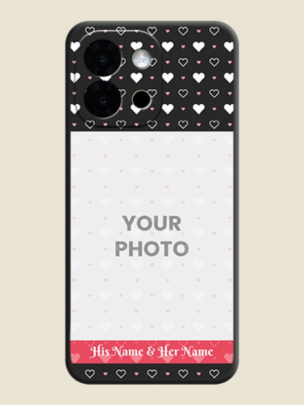 Custom White Color Love Symbols with Text Design on Photo On Space Black Custom Soft Matte Mobile Back Cover - OnePlus 13s 5G - alternate view