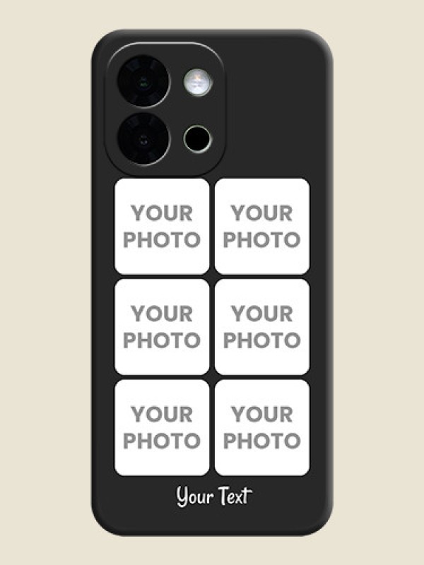 Custom Floral Art with 6 Image Holder on Photo On Space Black Custom Soft Matte Mobile Back Cover - OnePlus 13s 5G - alternate view