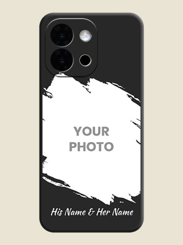 Custom Grunge Brush Strokes on Photo On Space Black Custom Soft Matte Mobile Back Cover - OnePlus 13s 5G - alternate view