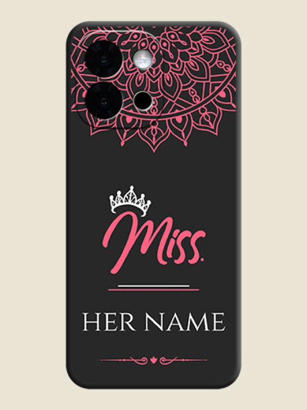 Custom Mrs Name with Floral Design On Space Black Custom Soft Matte Mobile Back Cover - OnePlus 13s 5G - alternate view