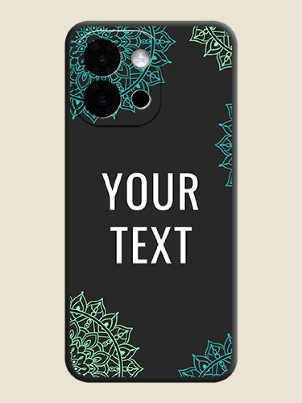 Custom Your Name with Floral Design On Space Black Custom Soft Matte Mobile Back Cover - OnePlus 13s 5G - alternate view