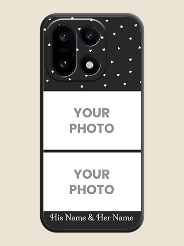 Custom Miniature Love Symbols with Name On Space Black Custom Soft Matte Mobile Back Cover - OnePlus 15 5G - alternate view