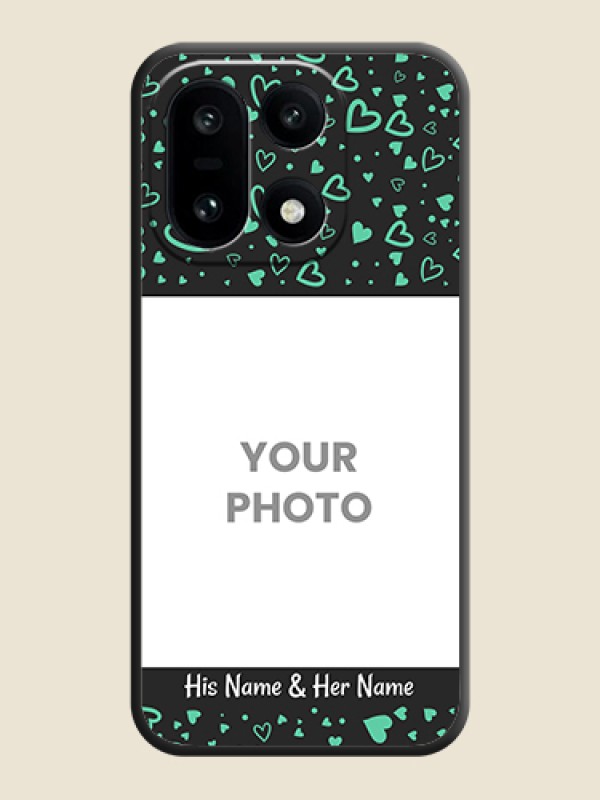 Custom Sea Green Indefinite Love Pattern on Photo On Space Black Custom Soft Matte Mobile Back Cover - OnePlus 15 5G - alternate view