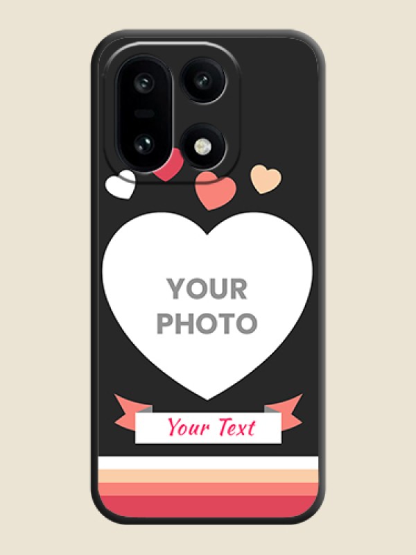Custom Love Shaped Photo with Colorful Stripes On Space Black Custom Soft Matte Mobile Back Cover - OnePlus 15 5G - alternate view
