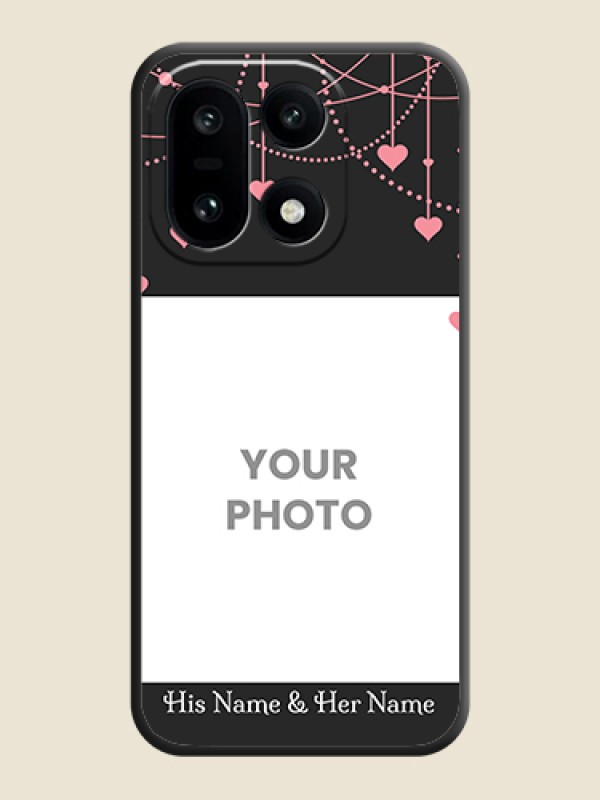 Custom Pink Love Hangings with Text On Space Black Custom Soft Matte Mobile Back Cover - OnePlus 15 5G - alternate view