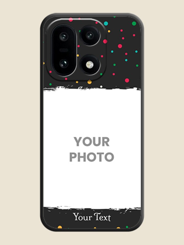 Custom Multicolor Dotted Pattern with Text On Space Black Custom Soft Matte Mobile Back Cover - OnePlus 15 5G - alternate view