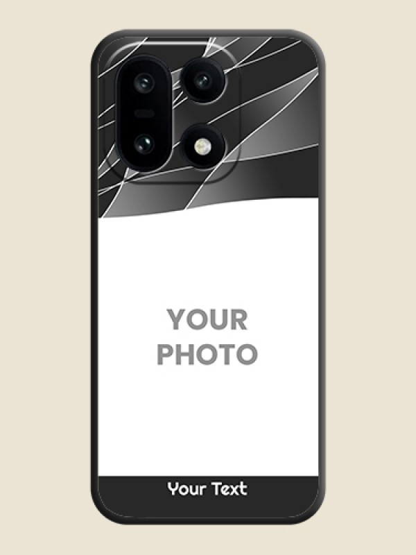 Custom Mixed Wave Lines on Photo On Space Black Custom Soft Matte Mobile Back Cover - OnePlus 15 5G - alternate view