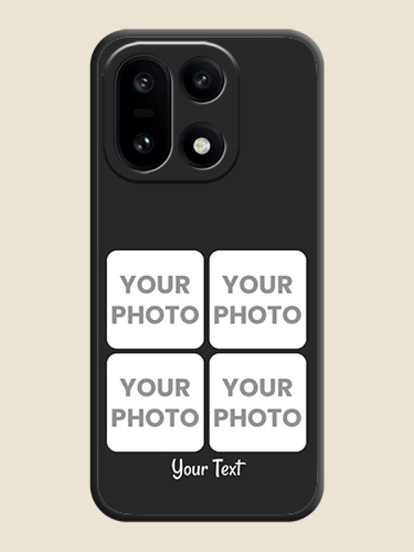 Custom Floral Art with 6 Image Holder on Photo On Space Black Custom Soft Matte Mobile Back Cover - OnePlus 15 5G - alternate view