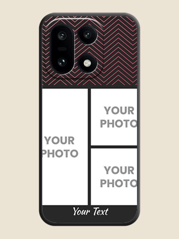 Custom Wave Pattern with 3 Image Holder On Space Black Custom Soft Matte Mobile Back Cover - OnePlus 15 5G - alternate view
