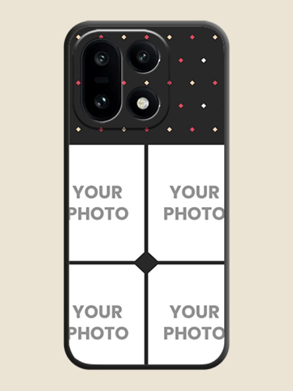 Custom Multicolor Dotted Pattern with 4 Image Holder On Space Black Custom Soft Matte Mobile Back Cover - OnePlus 15 5G - alternate view