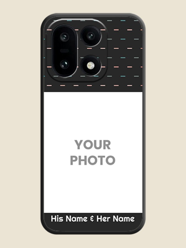 Custom Line Pattern Design with Text On Space Black Custom Soft Matte Mobile Back Cover - OnePlus 15 5G - alternate view