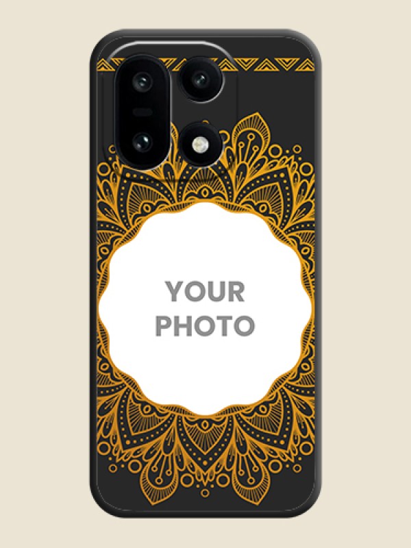 Custom Round Image with Floral Design On Space Black Custom Soft Matte Mobile Back Cover - OnePlus 15 5G - alternate view