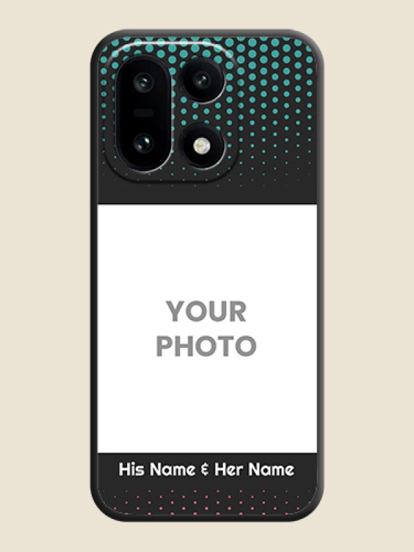 Custom Faded Dots with Grunge Photo Frame and Text On Space Black Custom Soft Matte Mobile Back Cover - OnePlus 15 5G - alternate view