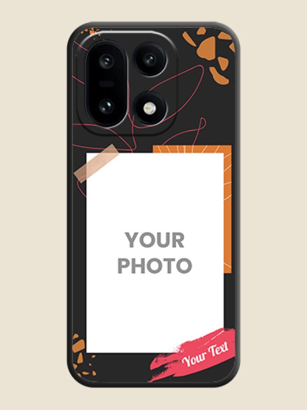Custom Orange Photo Frame On Space Black Custom Soft Matte Mobile Back Cover - OnePlus 15 5G - alternate view