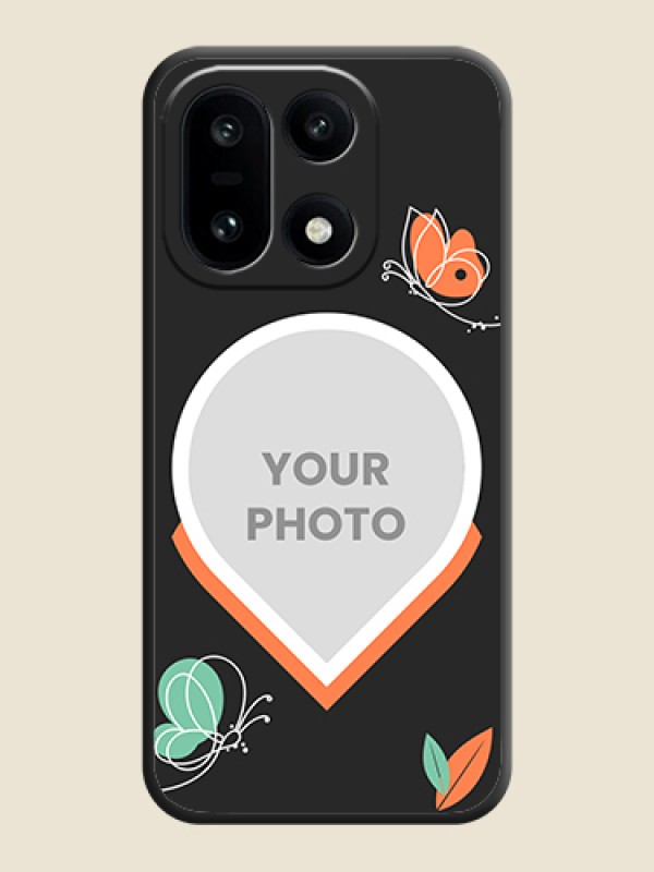 Custom Upload Pic With Simple Butterly Design On Space Black Custom Soft Matte Mobile Back Cover - OnePlus 15 5G - alternate view