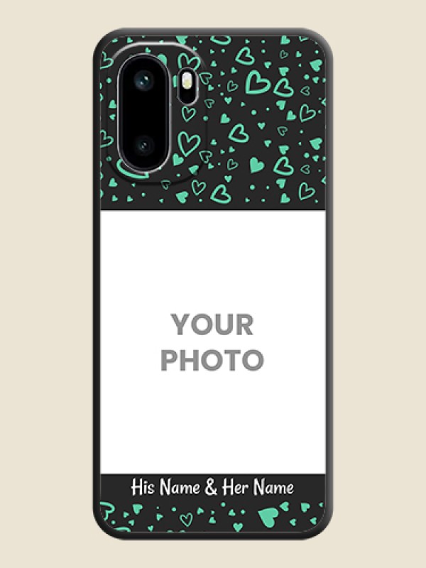 Custom Sea Green Indefinite Love Pattern on Photo On Space Black Custom Soft Matte Mobile Back Cover - OnePlus 15R 5G - alternate view