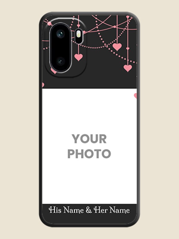 Custom Pink Love Hangings with Text On Space Black Custom Soft Matte Mobile Back Cover - OnePlus 15R 5G - alternate view