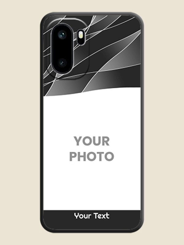 Custom Mixed Wave Lines on Photo On Space Black Custom Soft Matte Mobile Back Cover - OnePlus 15R 5G - alternate view