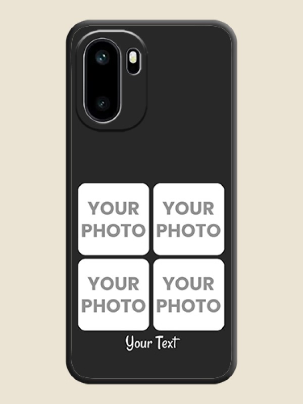 Custom Floral Art with 6 Image Holder on Photo On Space Black Custom Soft Matte Mobile Back Cover - OnePlus 15R 5G - alternate view