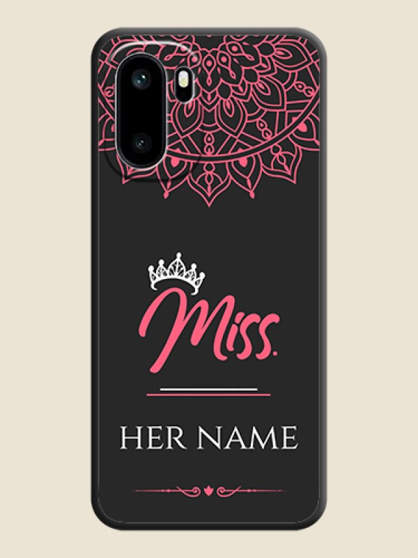 Custom Mrs Name with Floral Design On Space Black Custom Soft Matte Mobile Back Cover - OnePlus 15R 5G - alternate view