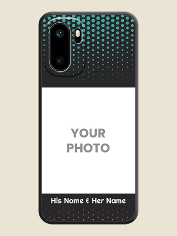 Custom Faded Dots with Grunge Photo Frame and Text On Space Black Custom Soft Matte Mobile Back Cover - OnePlus 15R 5G - alternate view
