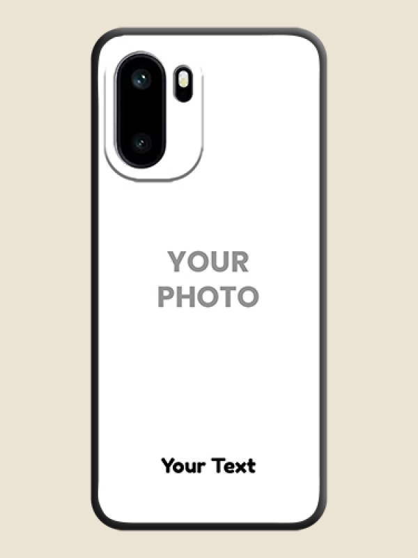 Custom Full Single Pic Upload With Text On Space Black Custom Soft Matte Mobile Back Cover - OnePlus 15R 5G - alternate view