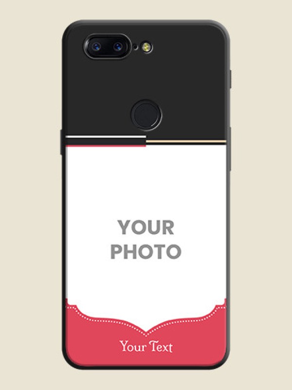 Custom Classic Plain Design with Name - Photo on Space Black Soft Matte Phone Cover - OnePlus 5T - alternate view