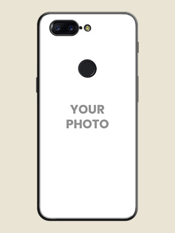 Custom Full Single Pic Upload On Space Black Personalized Soft Matte Phone Covers -Oneplus 5T - alternate view