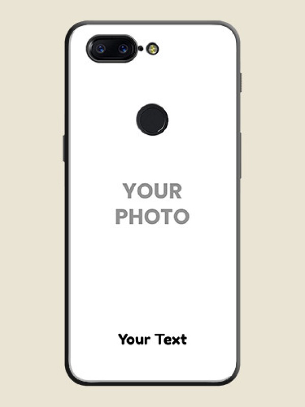 Custom Full Single Pic Upload With Text On Space Black Personalized Soft Matte Phone Covers -Oneplus 5T - alternate view