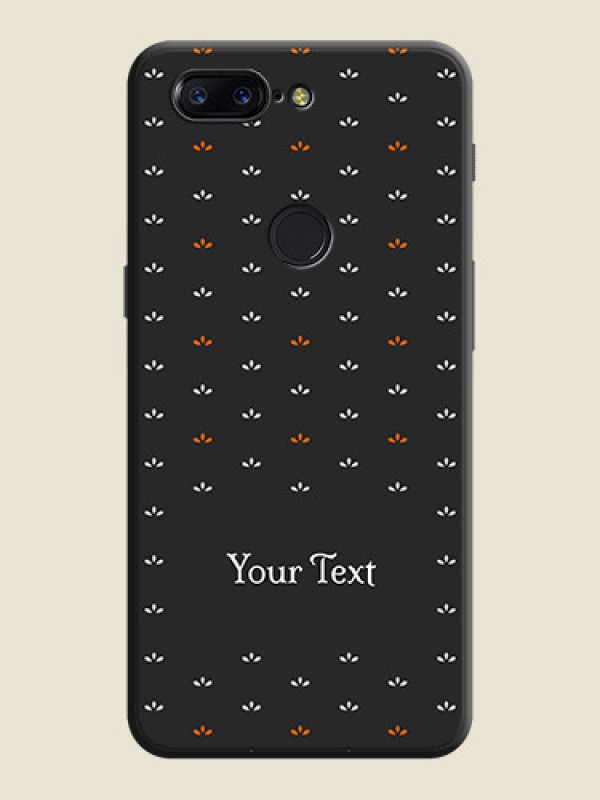 Custom Simple Pattern With Custom Text On Space Black Personalized Soft Matte Phone Covers -Oneplus 5T - alternate view
