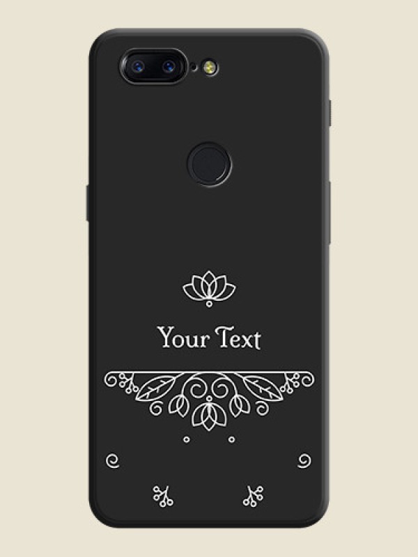 Custom Lotus Garden Custom Text On Space Black Personalized Soft Matte Phone Covers -Oneplus 5T - alternate view
