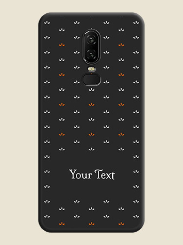 Custom Simple Pattern With Custom Text On Space Black Personalized Soft Matte Phone Covers -Oneplus 6 - alternate view