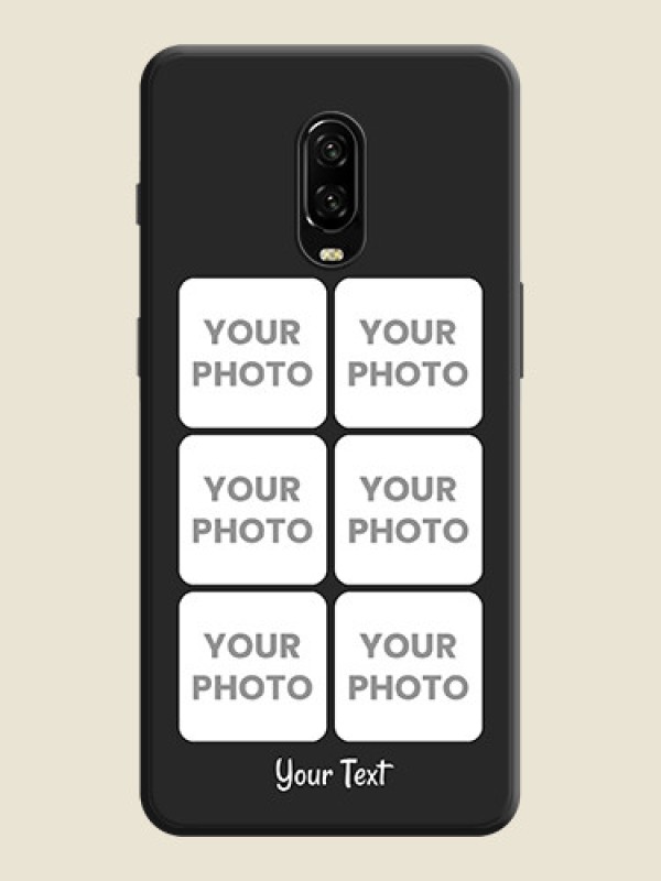 Custom Floral Art with 6 Image Holder - Photo on Space Black Soft Matte Mobile Case - OnePlus 6T - alternate view