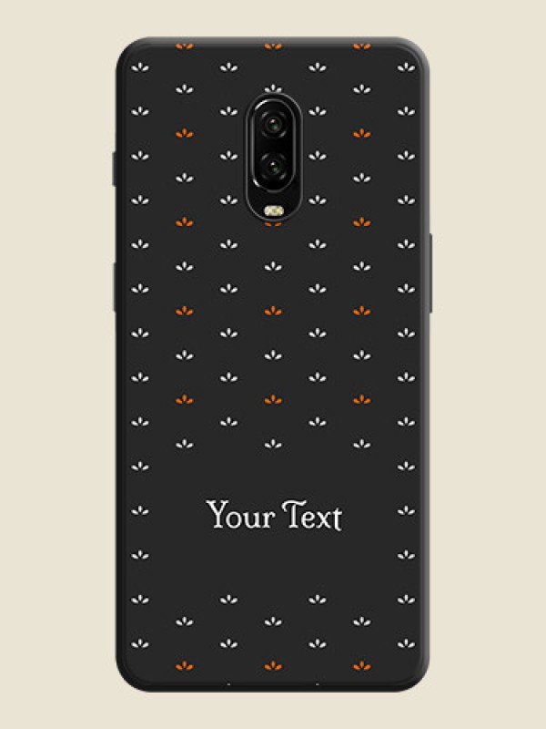Custom Simple Pattern With Custom Text On Space Black Personalized Soft Matte Phone Covers -Oneplus 6T - alternate view