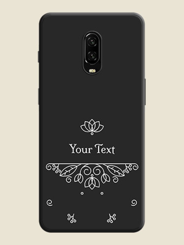 Custom Lotus Garden Custom Text On Space Black Personalized Soft Matte Phone Covers -Oneplus 6T - alternate view