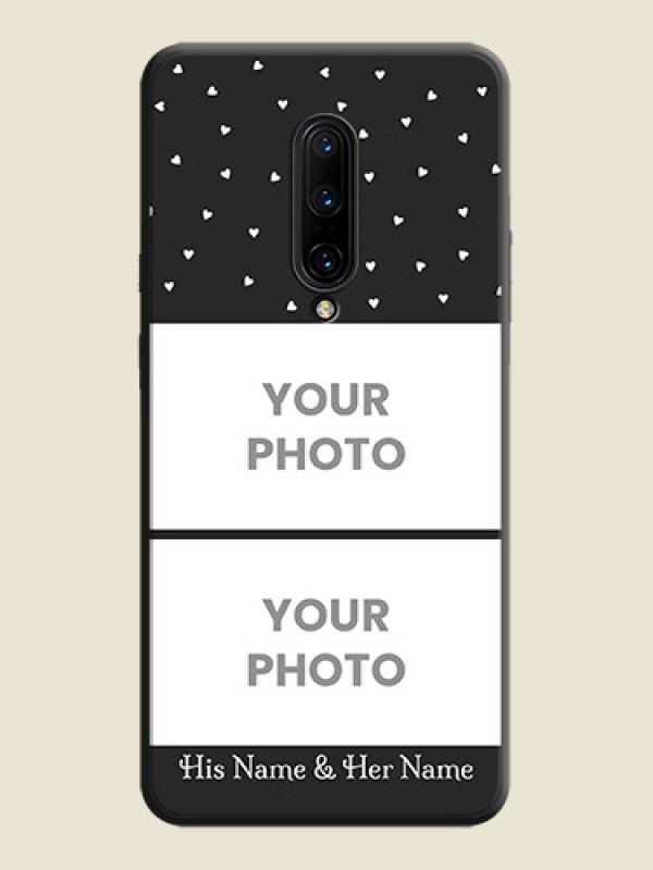 Custom Miniature Love Symbols with Name on Space Black Custom Soft Matte Back Cover - OnePlus 7 Pro - alternate view