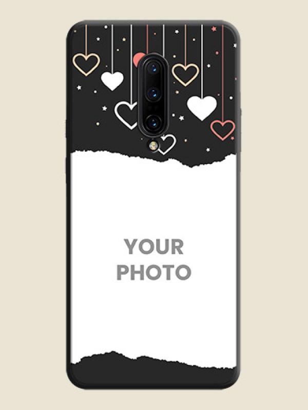 Custom Love Hangings with Splash Wave Picture on Space Black Custom Soft Matte Phone Back Cover - OnePlus 7 Pro - alternate view