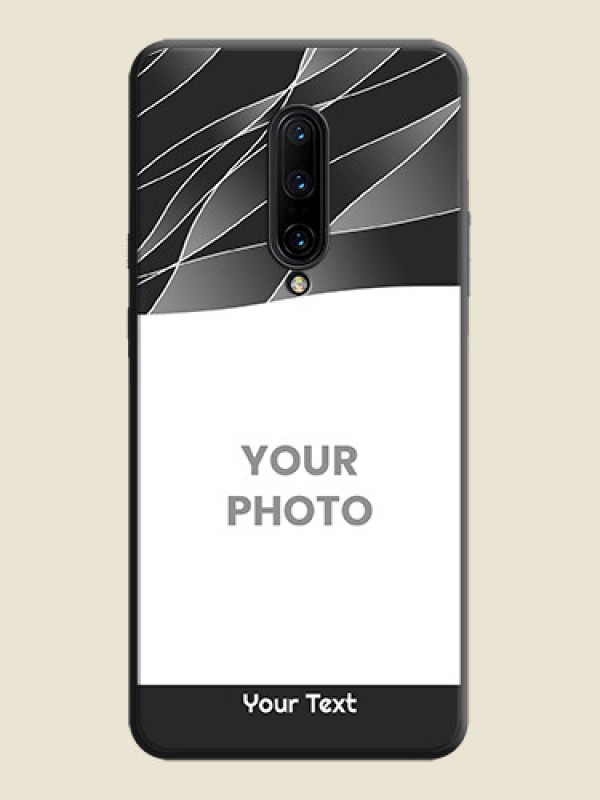 Custom Mixed Wave Lines - Photo on Space Black Soft Matte Mobile Cover - OnePlus 7 Pro - alternate view