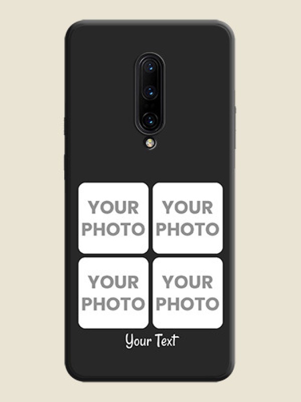 Custom Floral Art with 6 Image Holder - Photo on Space Black Soft Matte Mobile Case - OnePlus 7 Pro - alternate view