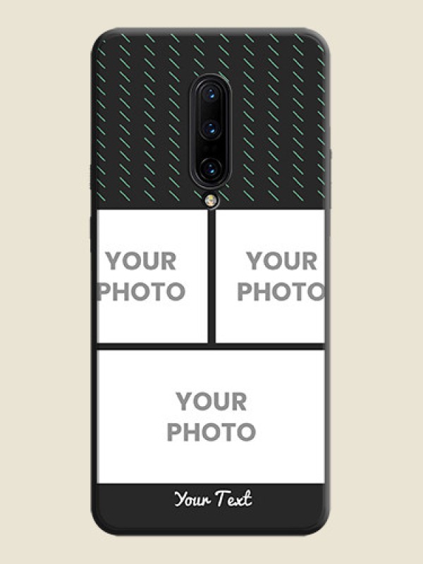 Custom Cross Dotted Pattern with 2 Image Holder  on Personalised Space Black Soft Matte Cases - OnePlus 7 Pro - alternate view