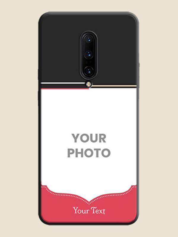 Custom Classic Plain Design with Name - Photo on Space Black Soft Matte Phone Cover - OnePlus 7 Pro - alternate view