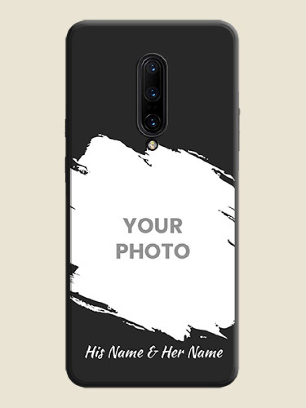 Custom Grunge Brush Strokes - Photo on Space Black Soft Matte Back Cover - OnePlus 7 Pro - alternate view